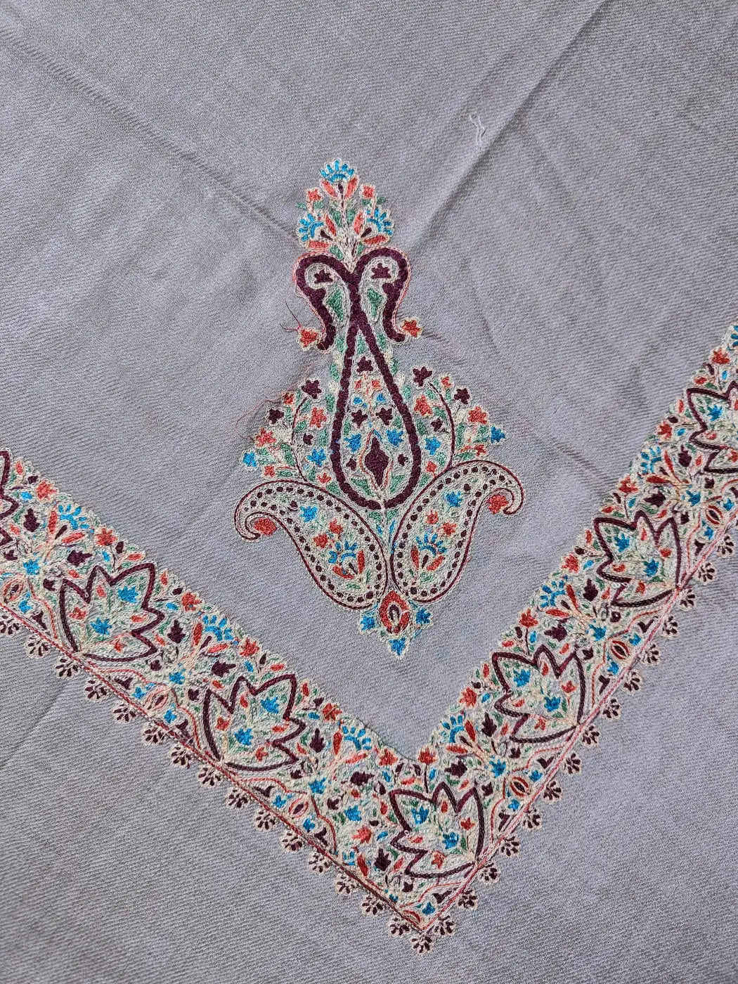 arabic rumal made in kashmir with paisley moti at corner