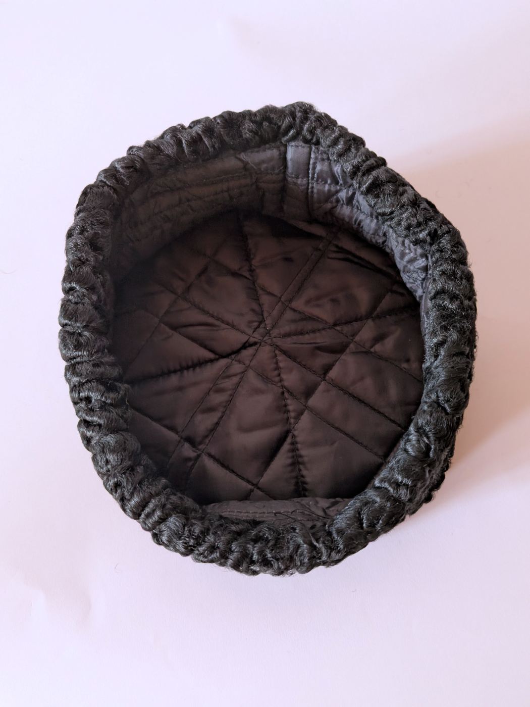 round karakul cap inside lining