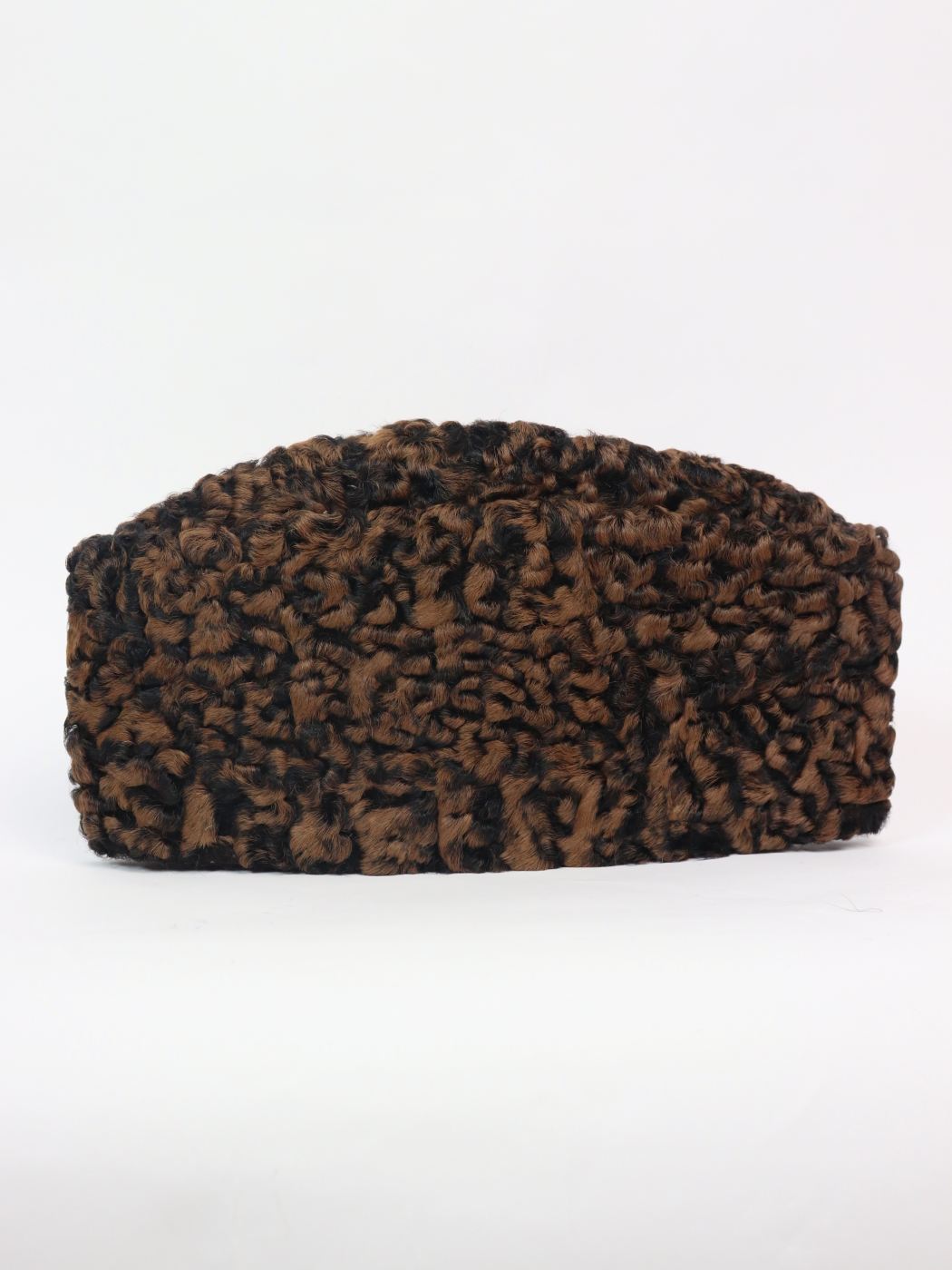 Premium Abdullah Karakuli Wool Cap | Black and Brown