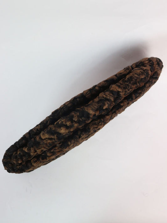 brown karakul cap top side