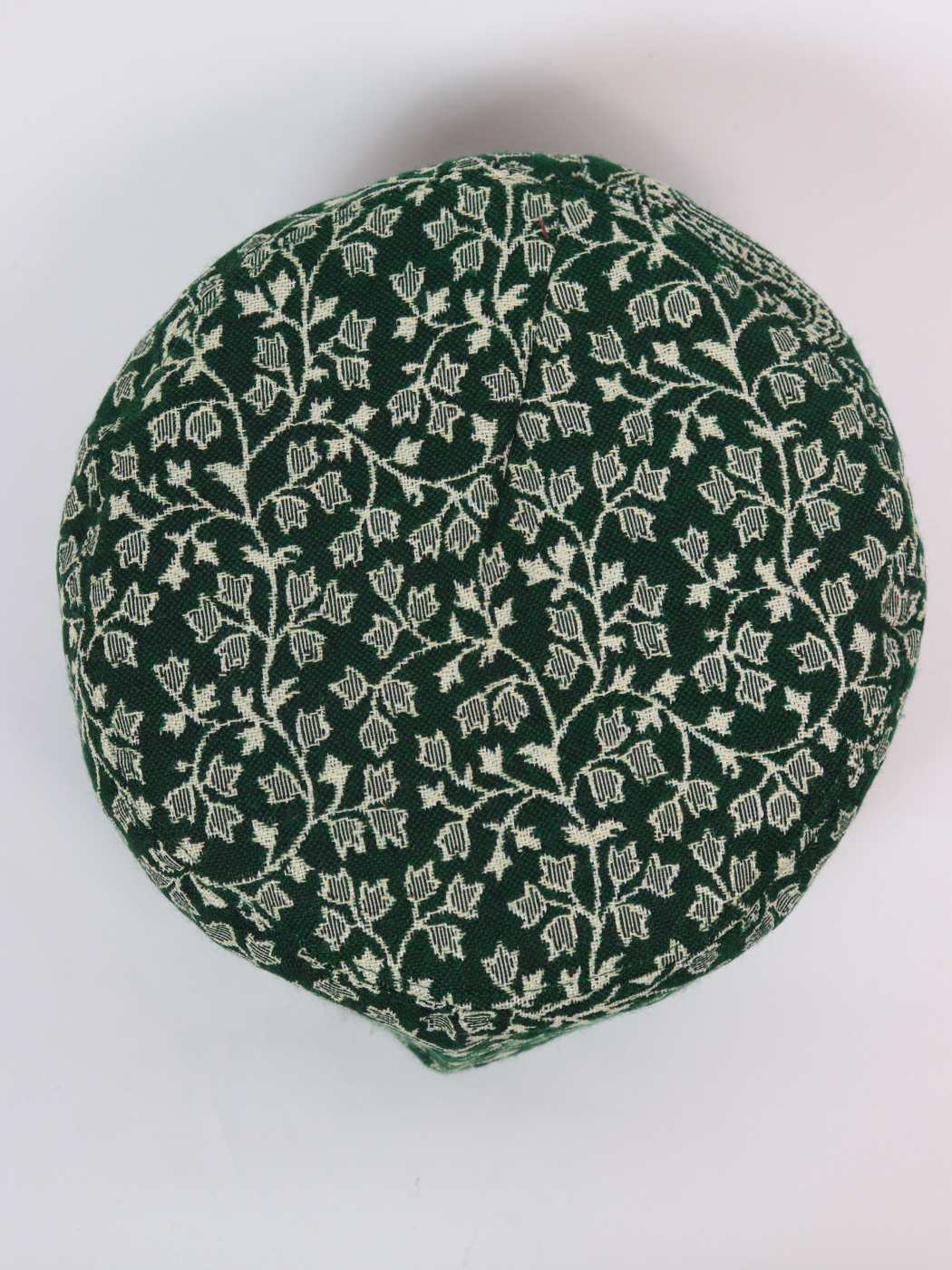 green round cap in kani woven pattern
