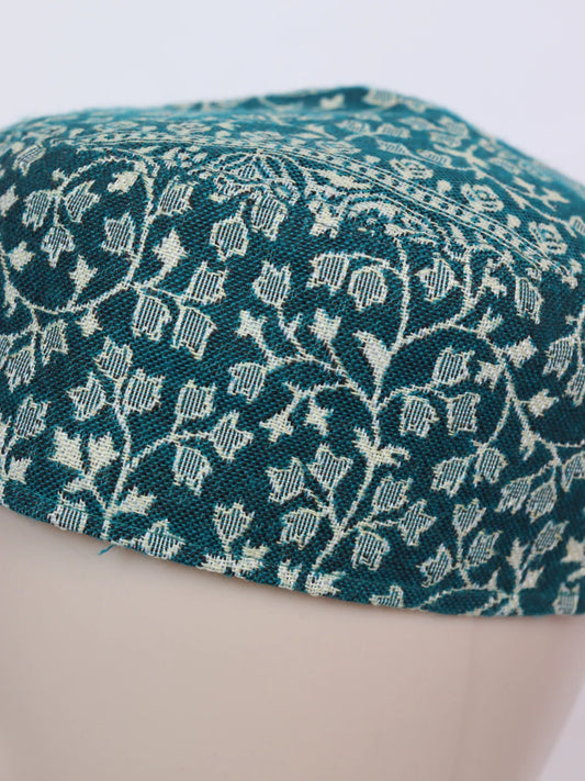 Green Shakil Kashmiri Handmade Kani Cap For Men