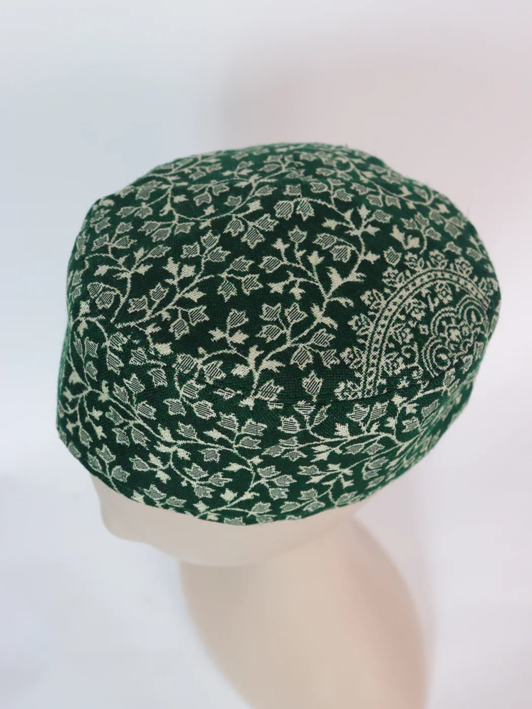 Green Kashmiri Stylish Handmade Kani Cap For Men Sehran