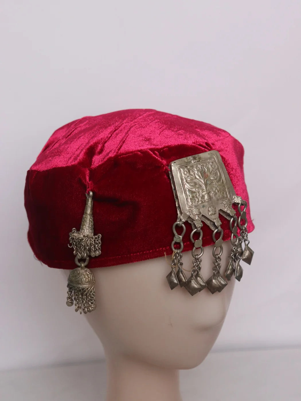 Mahrini Kashmiri Kasaba Cap For Women With Vintage Jewelry