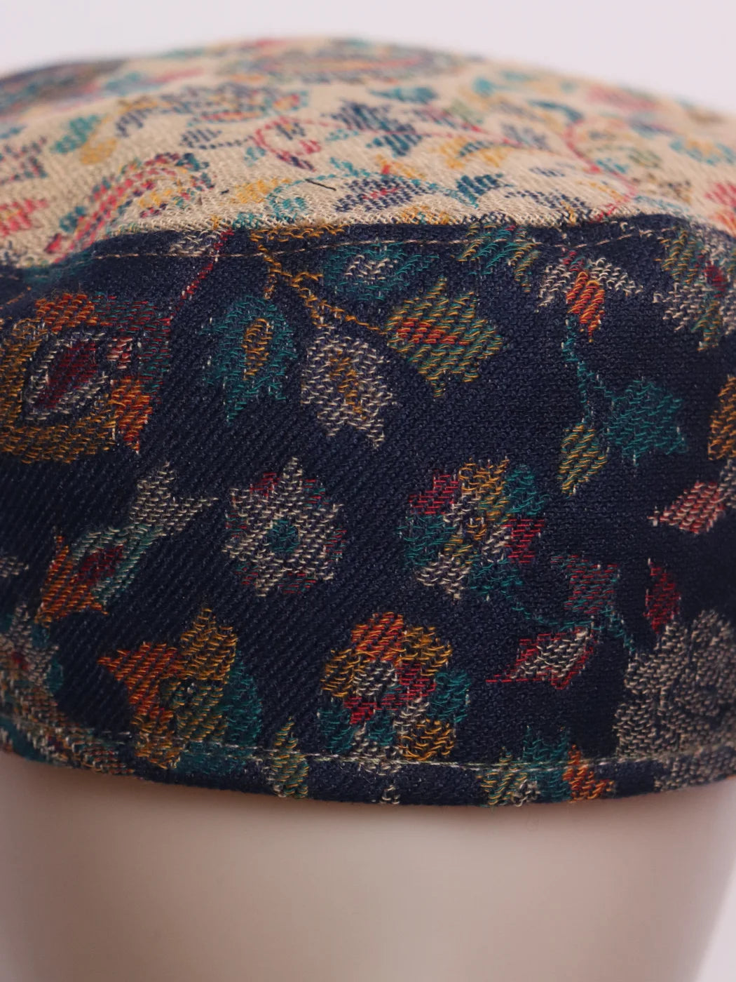 Classic Rafiq Kashmiri Kani Cap |Topi for Men In Navy-blue