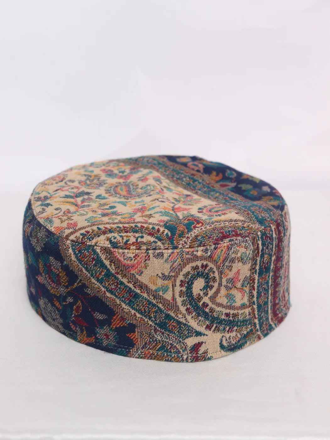 Classic Rafiq Kashmiri Kani Cap |Topi for Men In Navy-blue