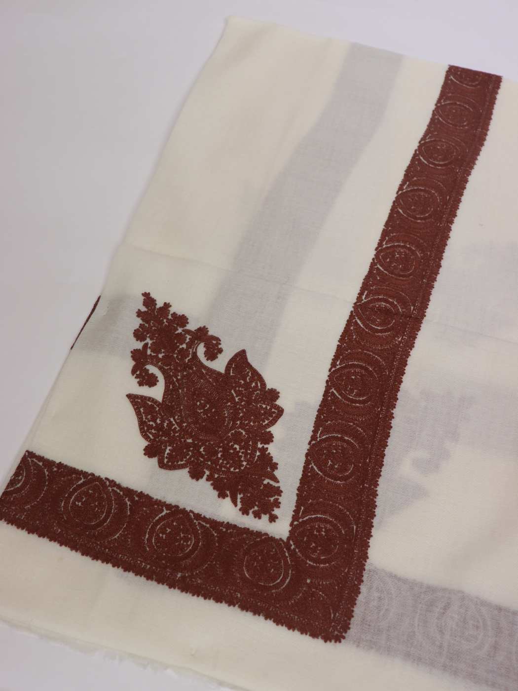 Khalid Middle East Shemagh Headscarf in MP Pashmina With Embroidery