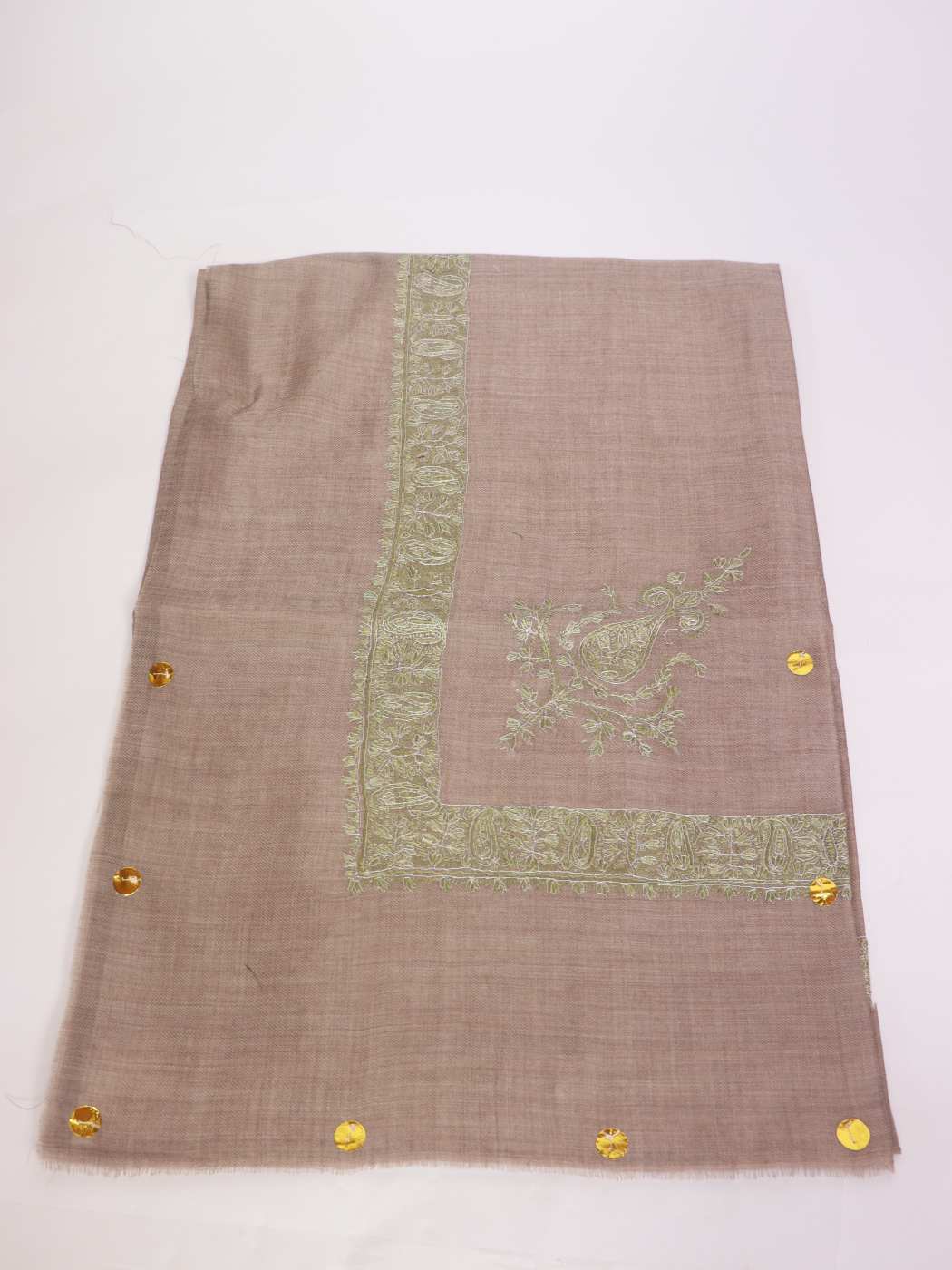 Jordan Shemagh MP Pashmina Headscarf With Kashmiri Hand Sozni Work for Men