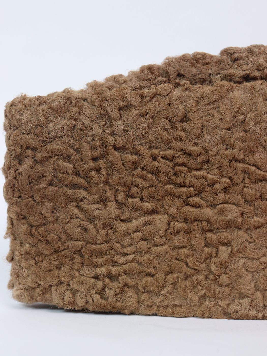 karakul fur cap in camel brown
