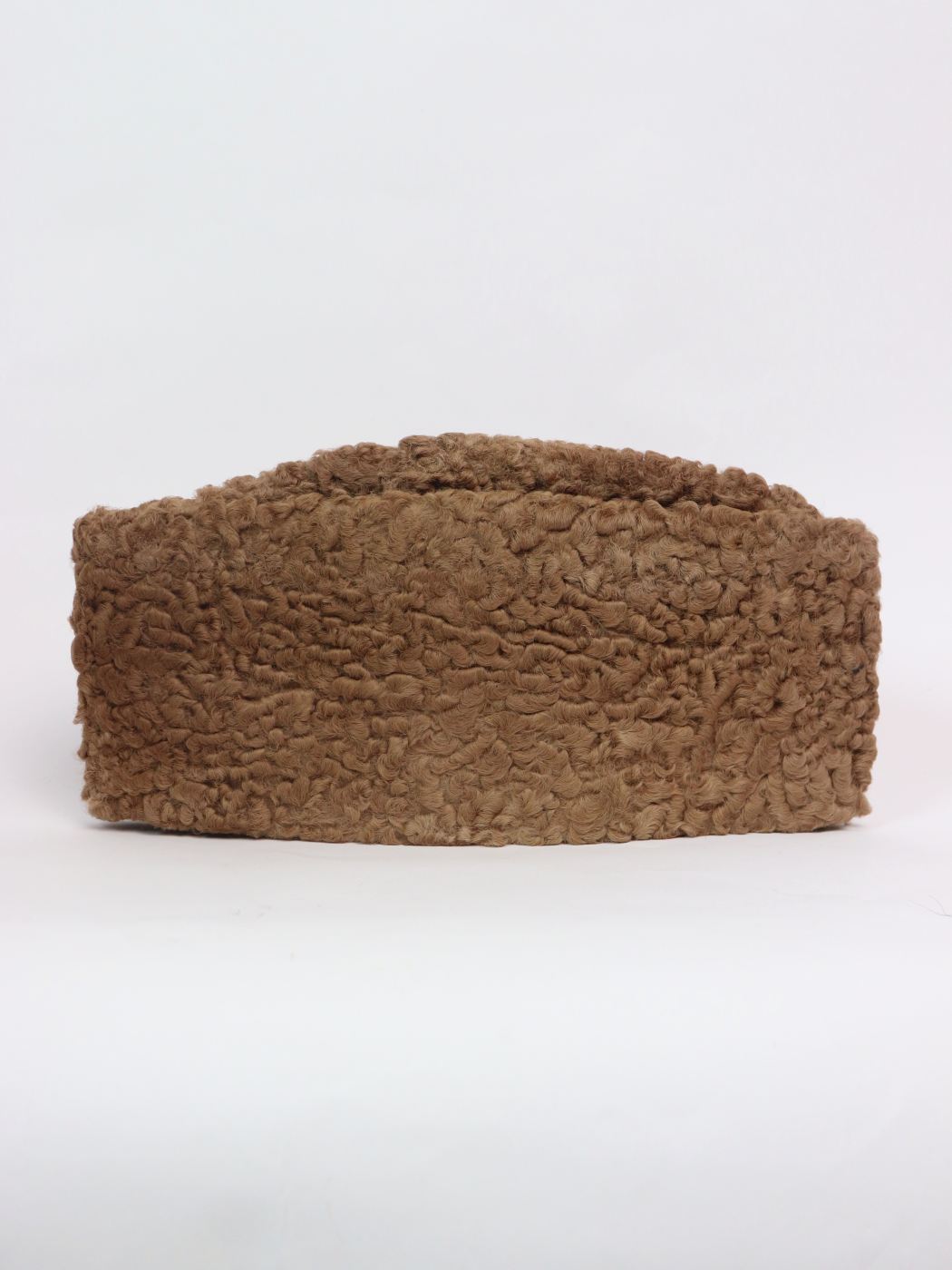 Camel brown traditional cap from Kashmir in karakul fur