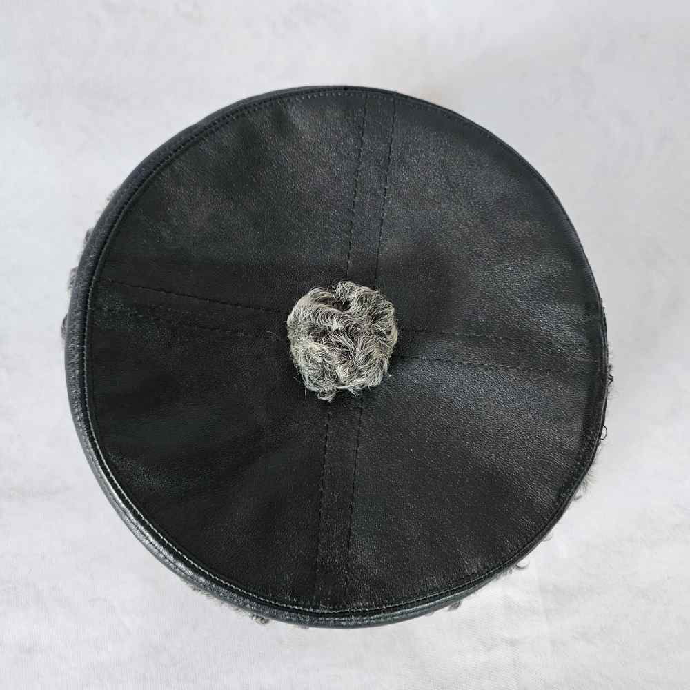 pure leather cap top view