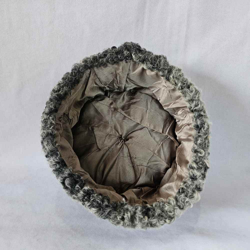 pure leather genuine cap round karakul