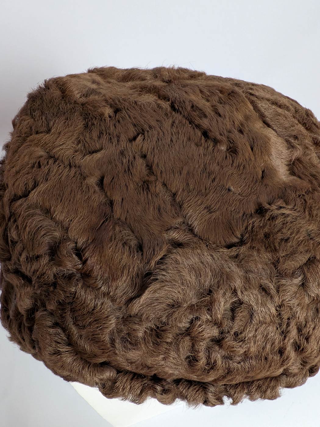 Dark Brown Karakul Cap | Natural Fur Beanie Cap