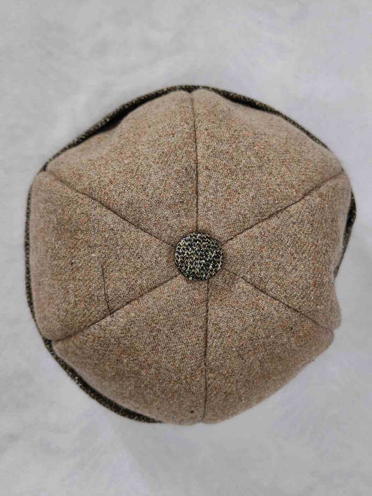 Brownish Textured Wool Skull Cap | Beanie | Docker Hat