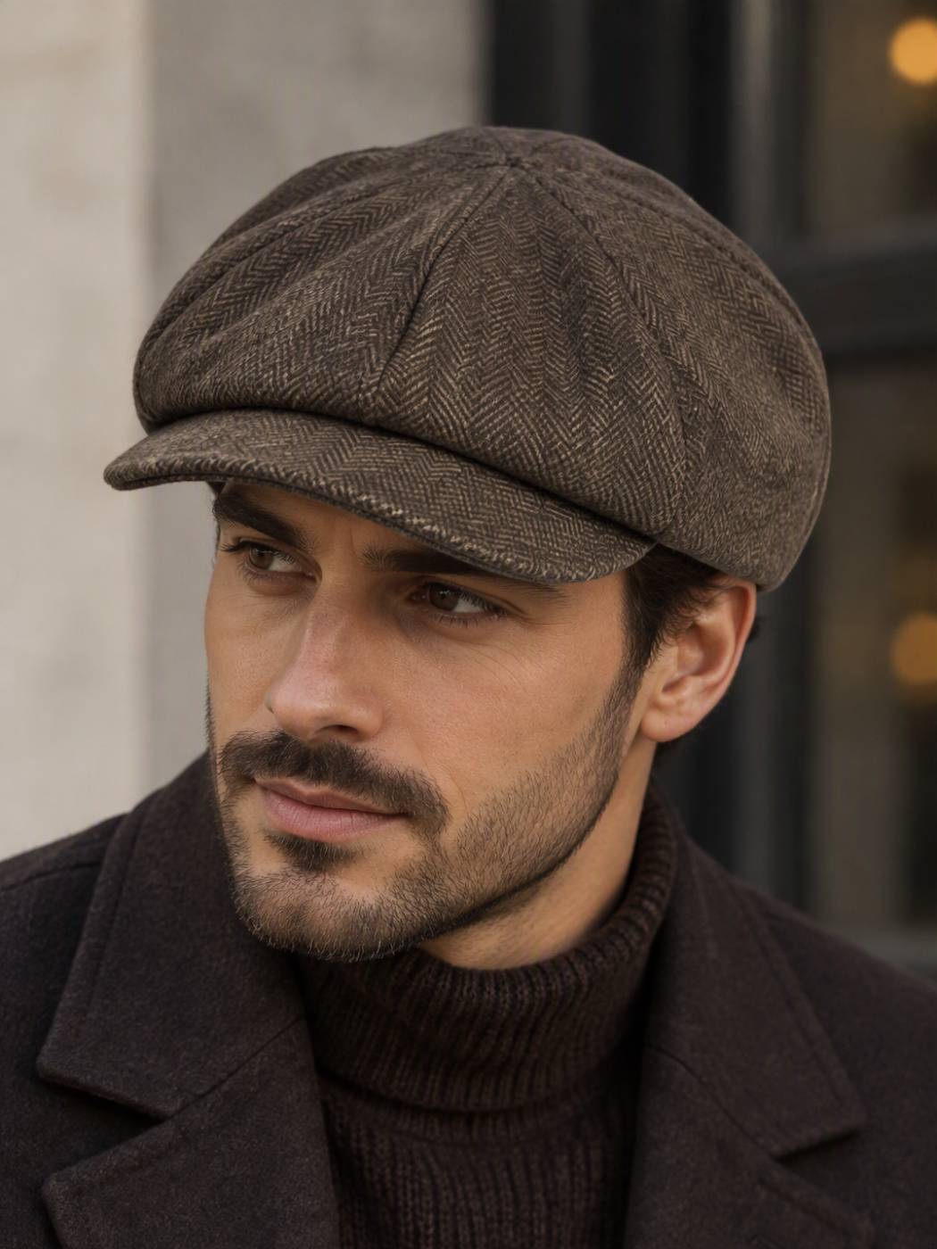 French Tweed Newsboy Cap in Peaky Blinders Style | Brownish Lines