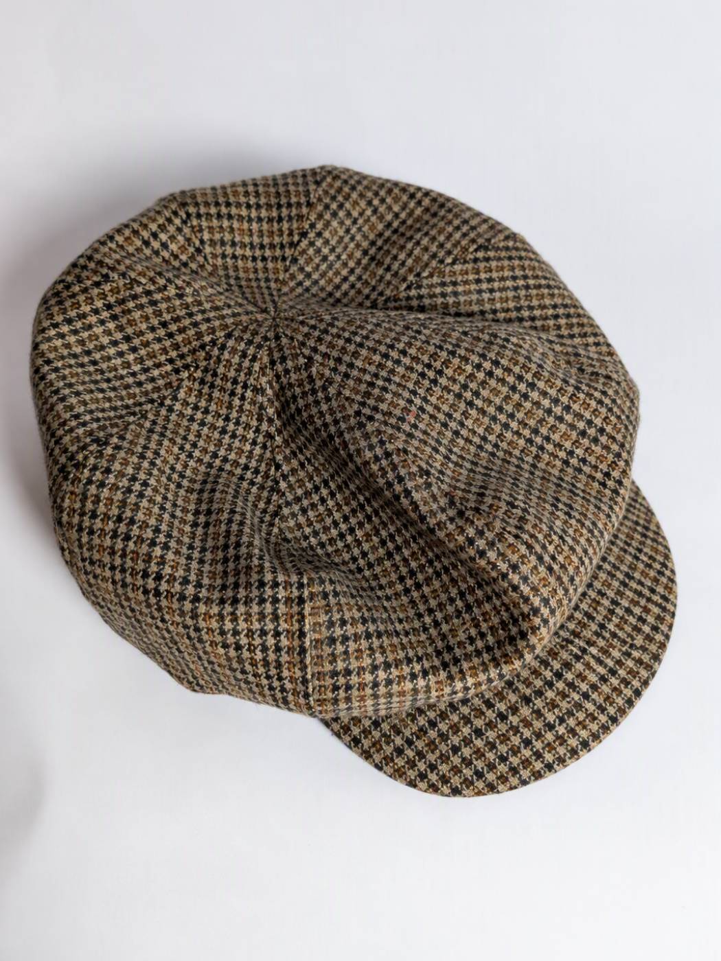Stylish Baggy Cap in Wool | Brown Black Stripes