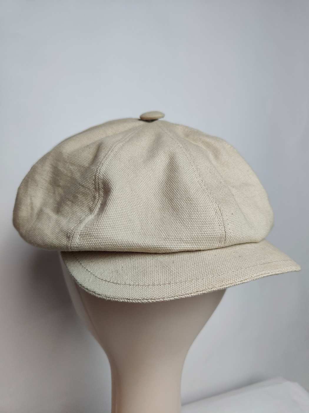 beige cap in cotton
