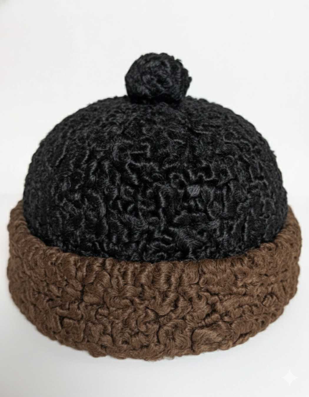 black and brown ambassador karakul cap