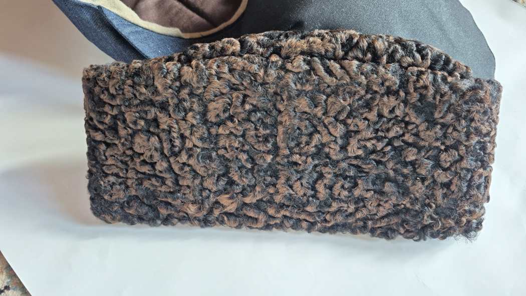 Premium Abdullah Karakuli Wool Cap | Black and Brown