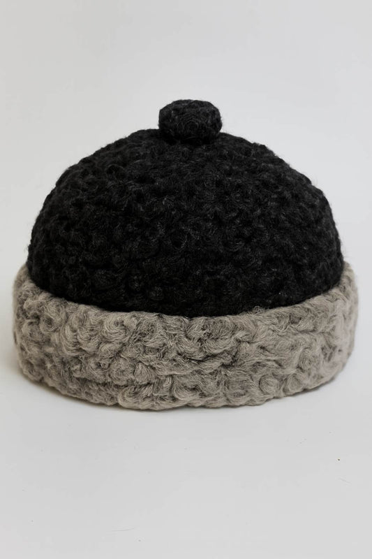 Round Karakul Ambassadors Cap | Dual Tone Wool Hat