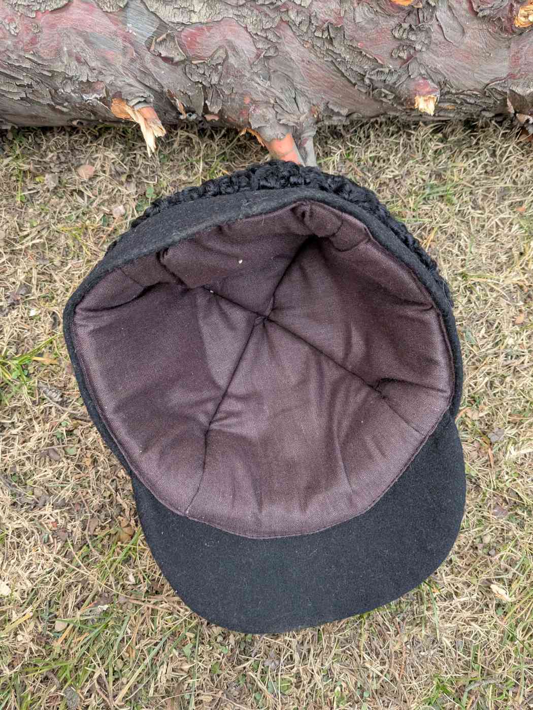 cap from Kashmir in karakul fur inside lining