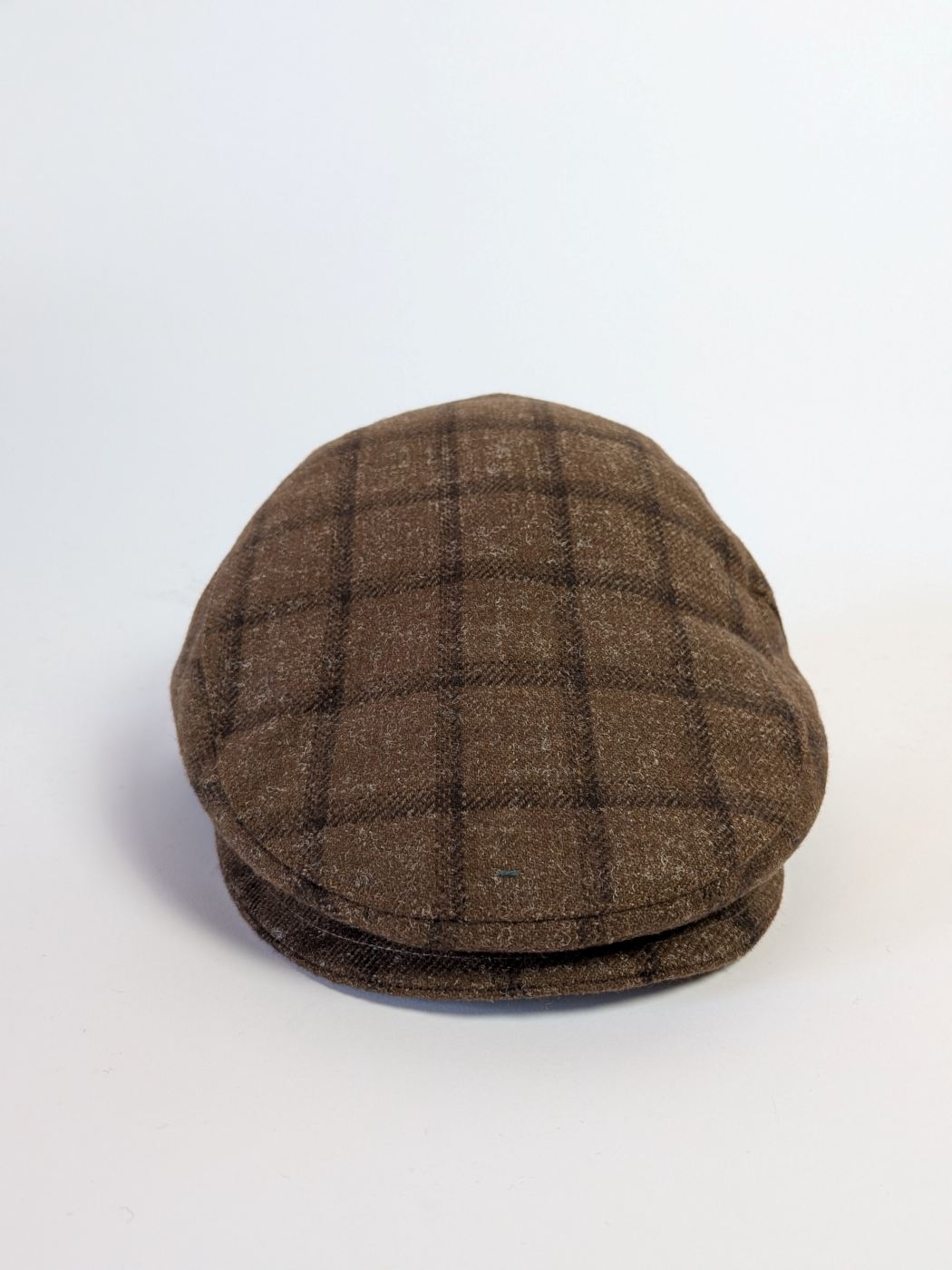 brown cap in stripe pattern