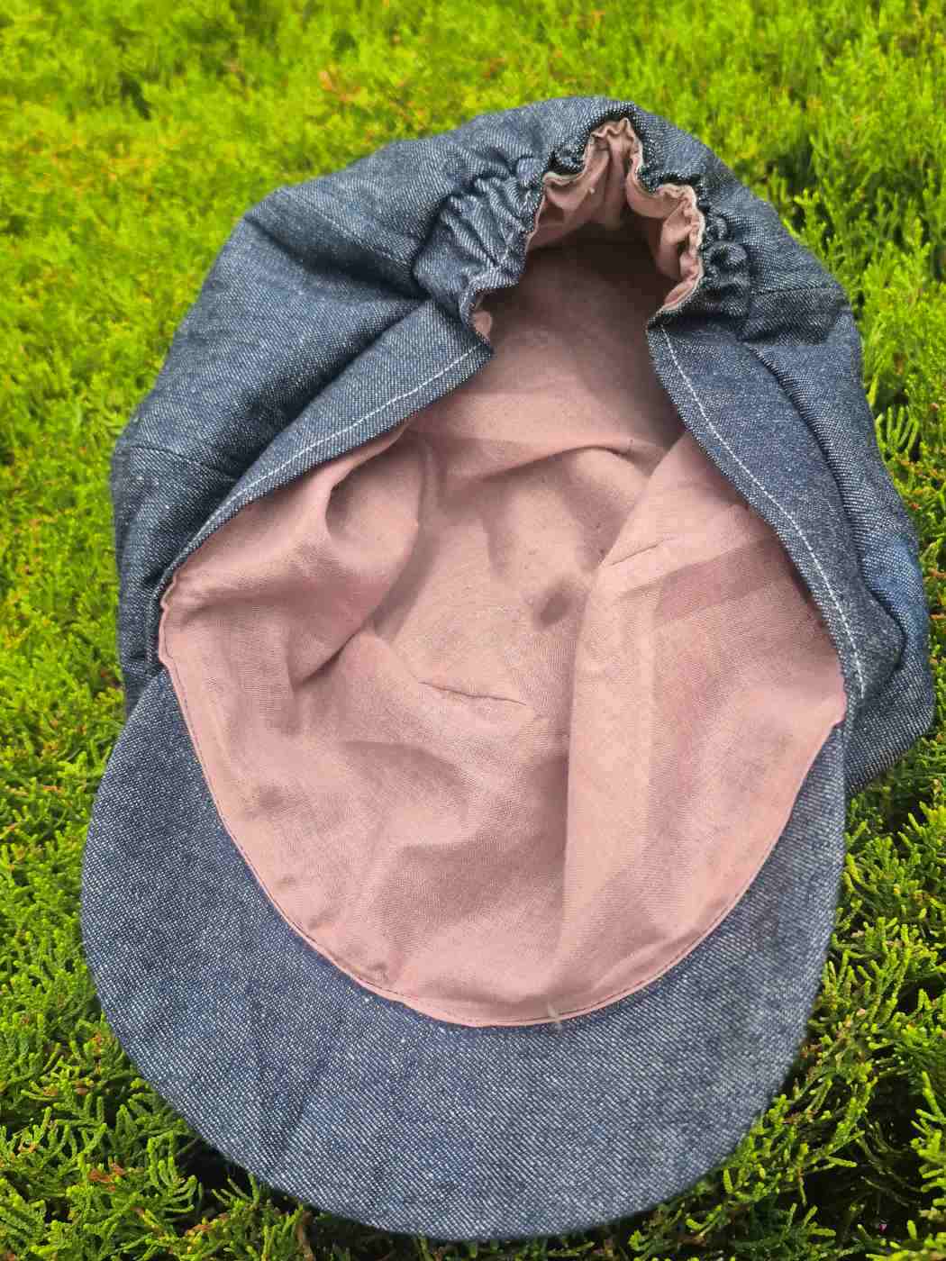 Vintage French Oversized Cap in Denim Cotton | Free Size