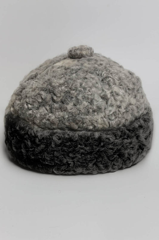 Round Karakul Ambassadors Cap | Dual Tone Wool Hat