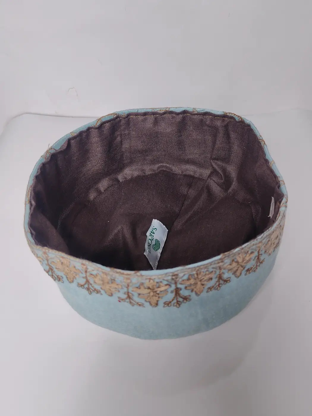 Kashmiri Cap Shahkar with Machine Sozni Embroidery