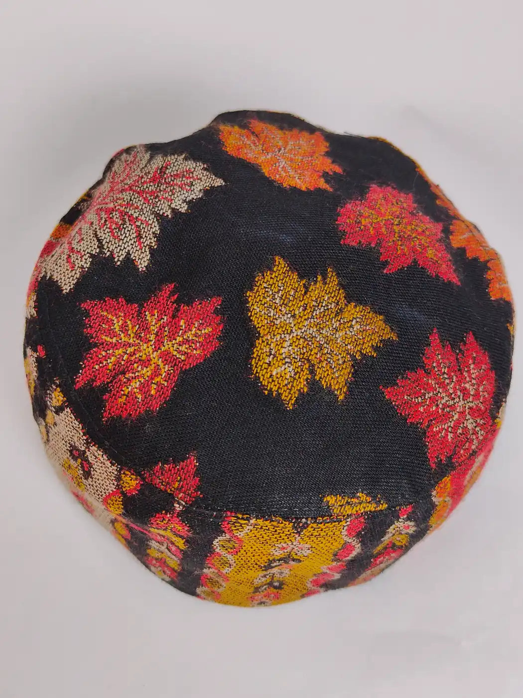 black Kanika from Kashmir top side with chinari woven pattern