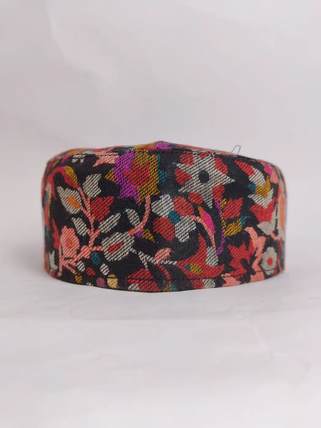 black unique cap with kani florals