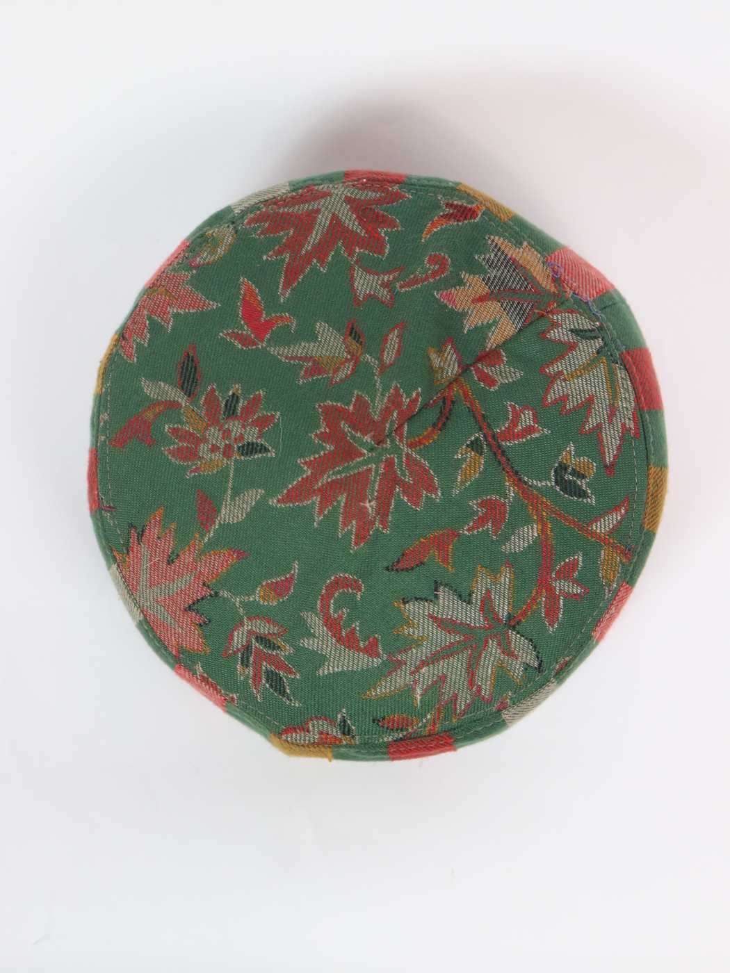 green floral woven pattern