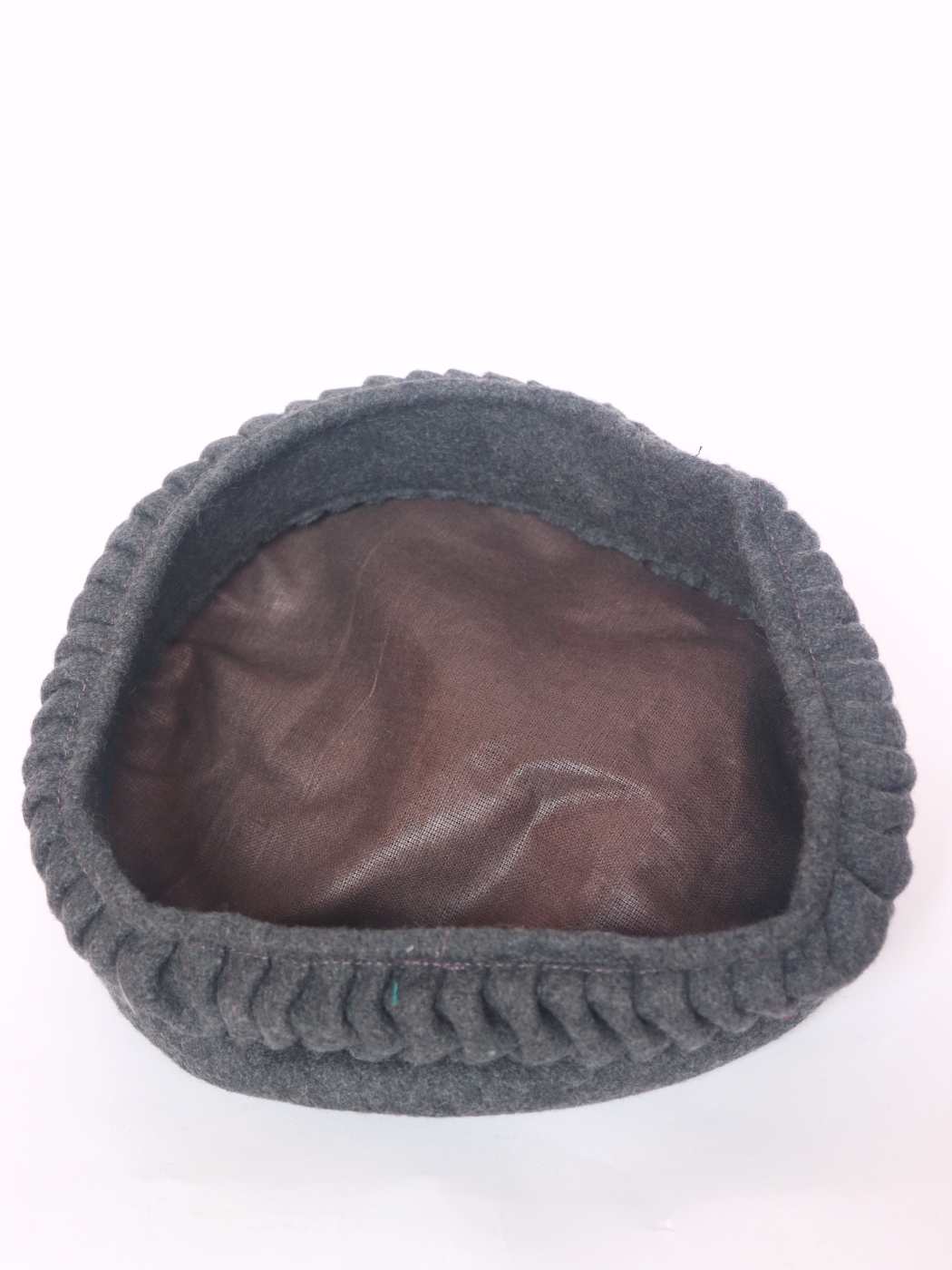 Afghani Latest Grey Stylish Pakol Cap with Hand Sozni Embroidery