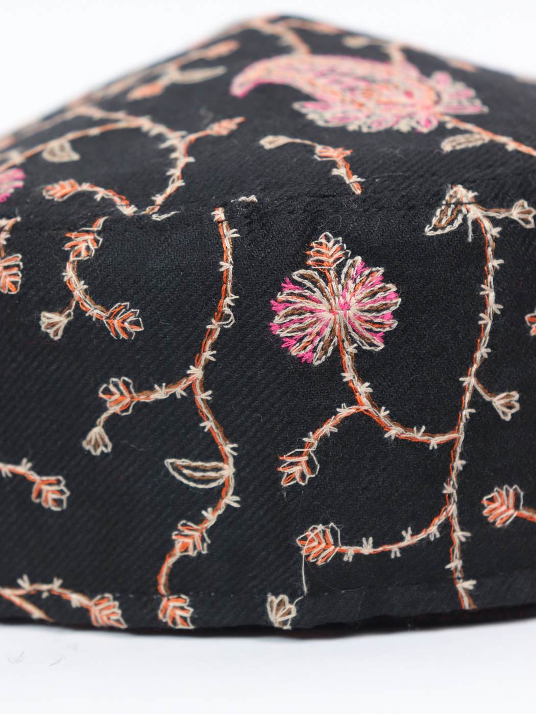 Black Sozni Jaal Cap from Kashmir | Barakah