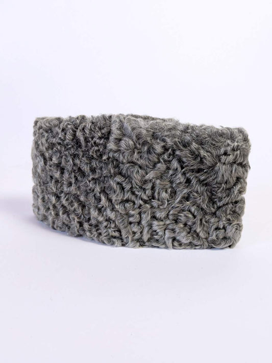 grey kids karakul fur cap
