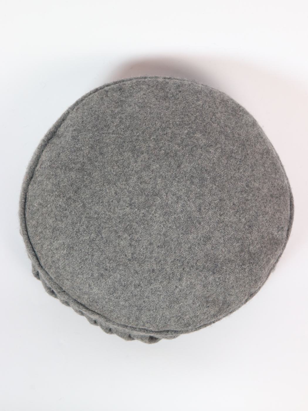 round grey cap in twisted pakol afghani style