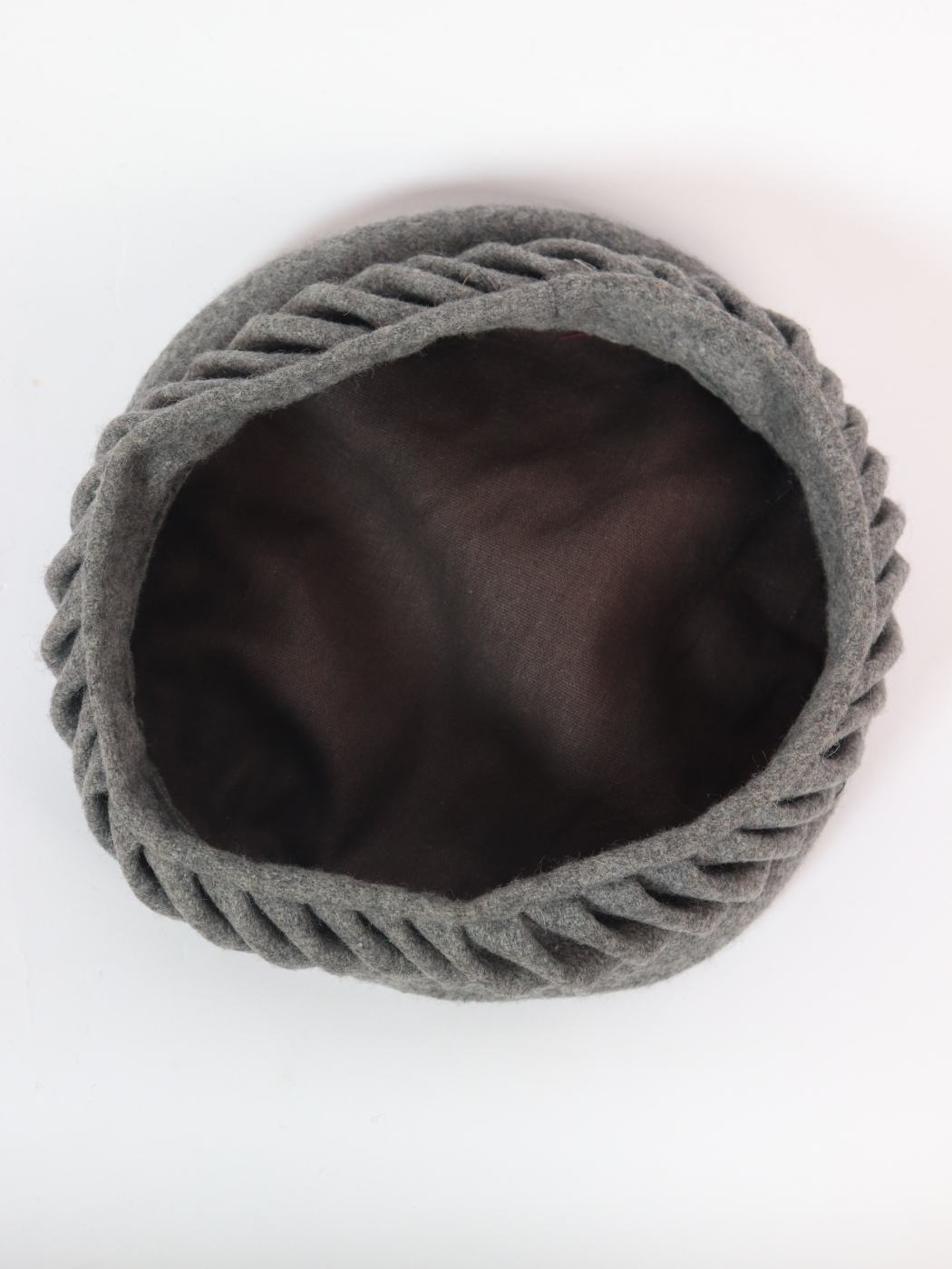 light grey cap in twisted pakol style