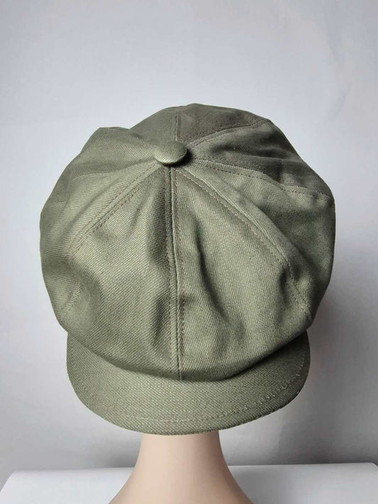 grey linen cotton cap