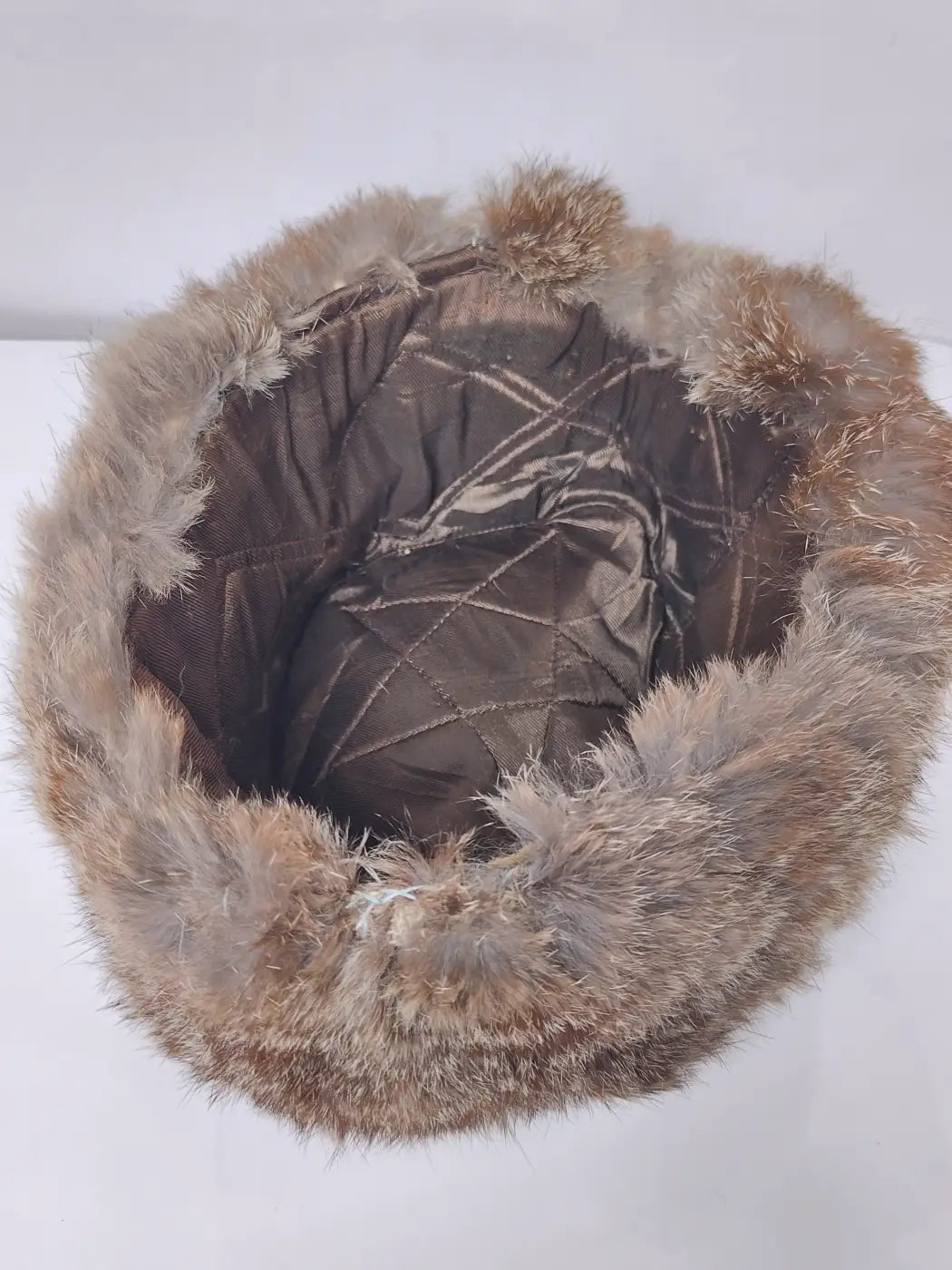 Brown Cap in Mink Fur Naqsh