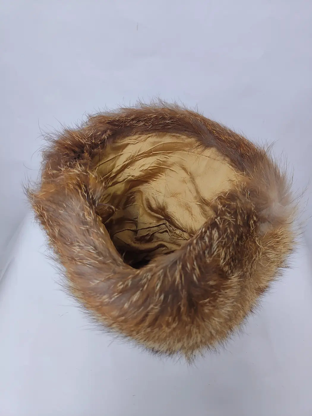 Raunaq Light Brown Cap in Mink Fur
