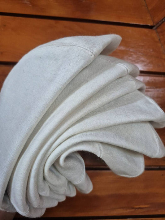 Plain White Toosha Topi | Cap