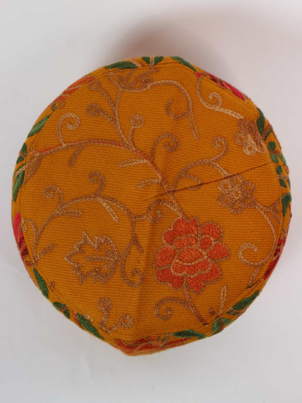Karam Round Kashmiri Cap with Aari Embroidery