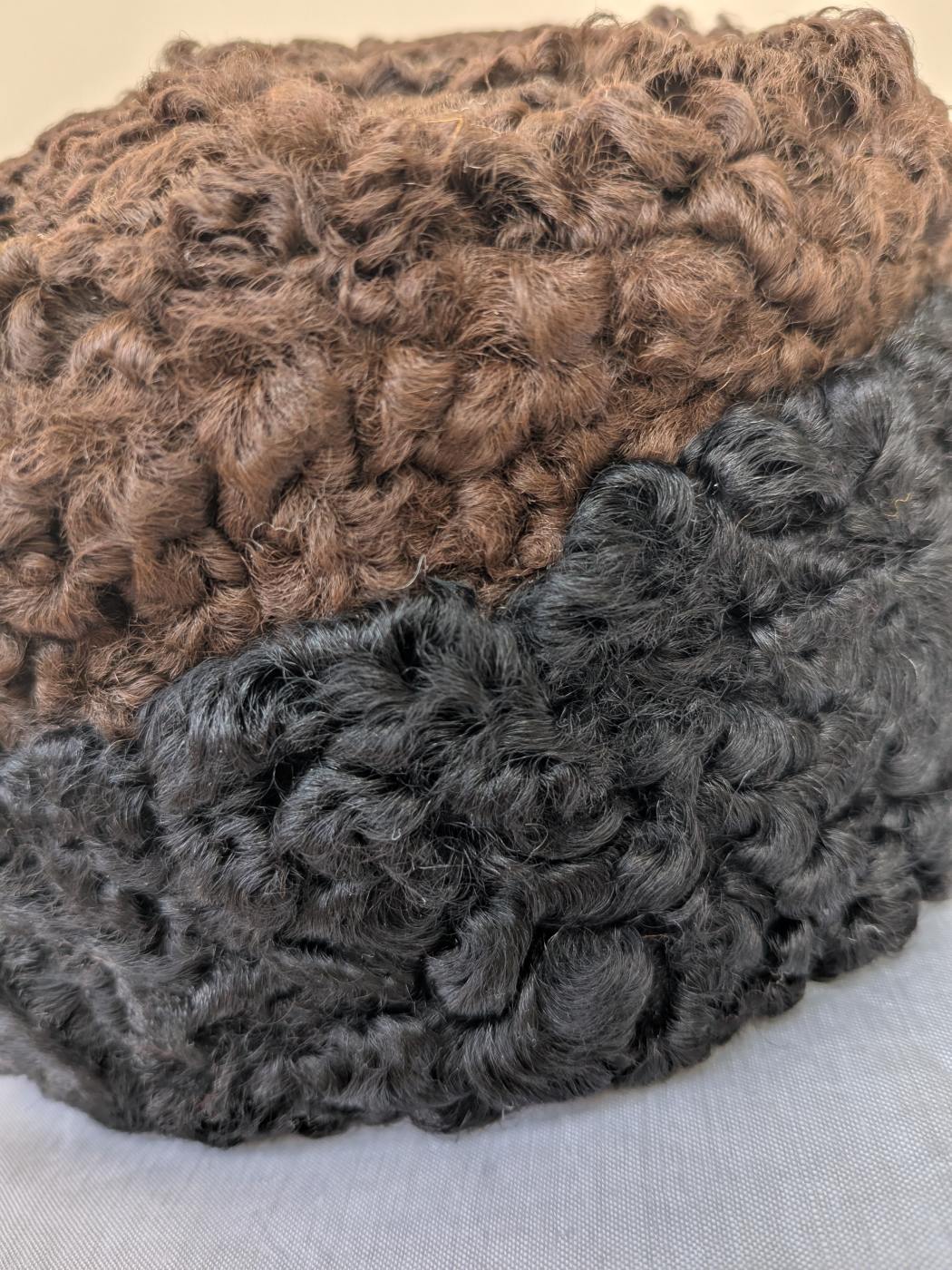 Round Karakul Cap Diplomat | Brown Black