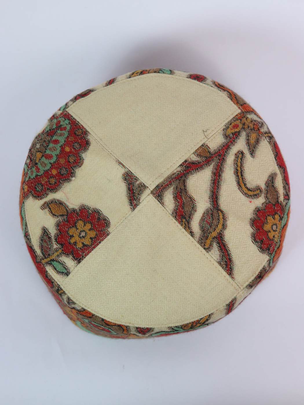 Kashmiri cap top side panel design