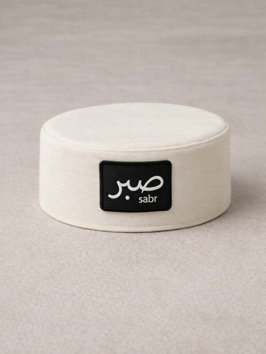 Sabr Round Foldable Cap in Semi Pashmina