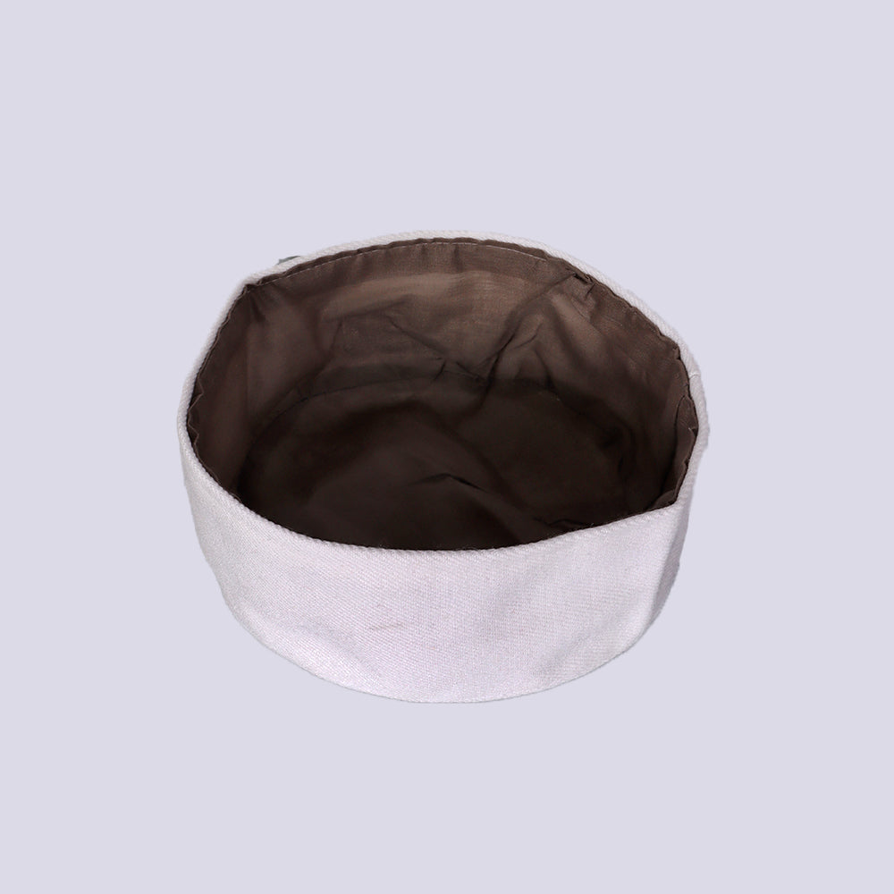 Plain White Toosha Topi | Cap