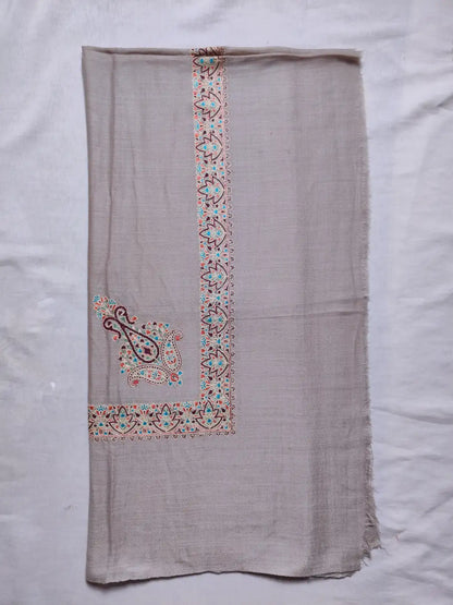 grey colour arabic rumal with Kashmiri embroidery 