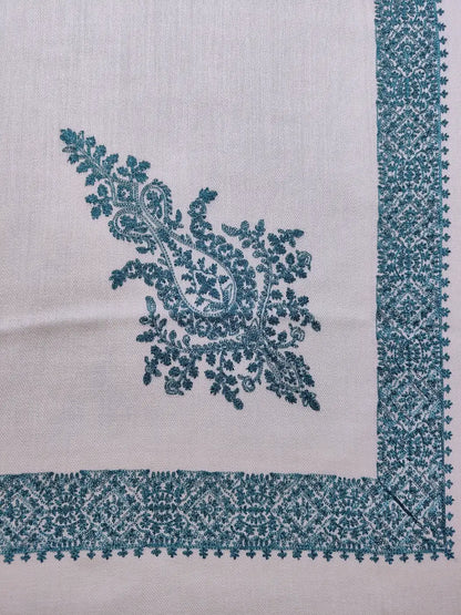 huge paisley design at the corner of arabic rumaal