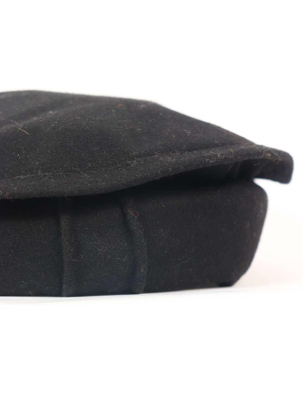 Black Pakol Cap – Traditional Wool Chitrali Hat for Men