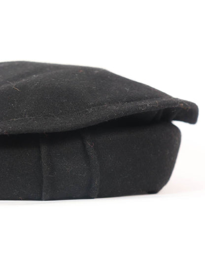 Black Pakol Cap – Traditional Wool Chitrali Hat for Men